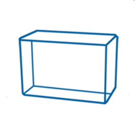 Grande cheminée rectangulaire en cristal 3D 7,1