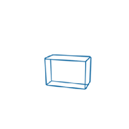 Rectangle en cristal 3D grand 3.5