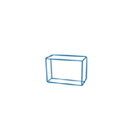 Rectangle en cristal 3D de taille moyenne 3